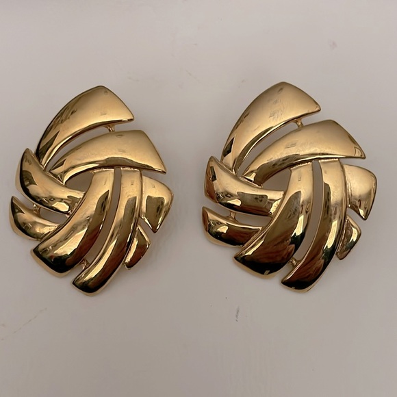 Napier Jewelry - NAPIER Stud Large Gold Tone Earrings